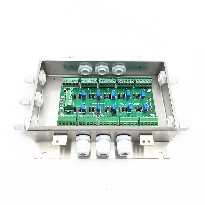 IP65 Weighing 10 Load Cells Junction Box for Load Cells Silver 10 Channels (BRS-JC010)