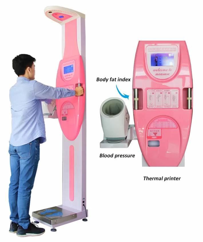 Coin-Operated Electronic Body Scale Multi-Functional Digital Height Weight BMI Body Composition Blood Pressure Vending Machine