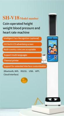 Support Multi-Language Blood Pressure Body Height and Weight Machine