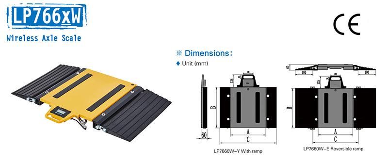 5000kg 10t 20t Dynamic Weighing Heavy Duty Portable Truck Axle Scale