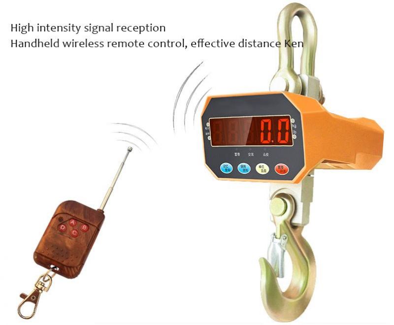 100 300 1000 Kg Ocs Hanging Mini Crane Digital Orange Scale