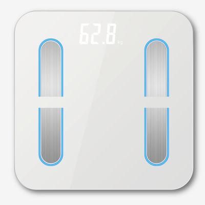 Bluetooth Body Fat Scale with Blue Backlight and Blue Light-Bar