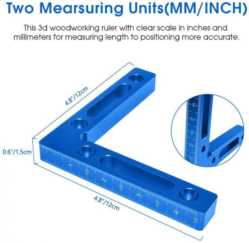 Carpenter′s Square Positioner Fixture Right Angle 90 Degree Positioning Triangle Ruler Block Right Angle Carpenter′s Combination Tool