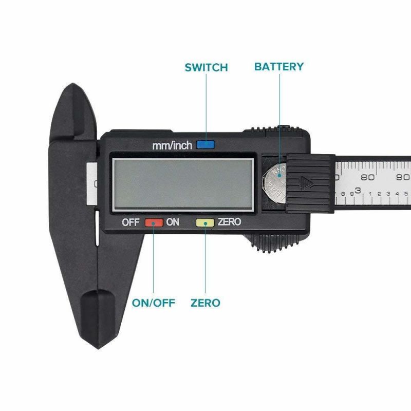 Plastic Vernier Caliper 6 Inch LCD Screen Electronic Digital Caliper Vernier