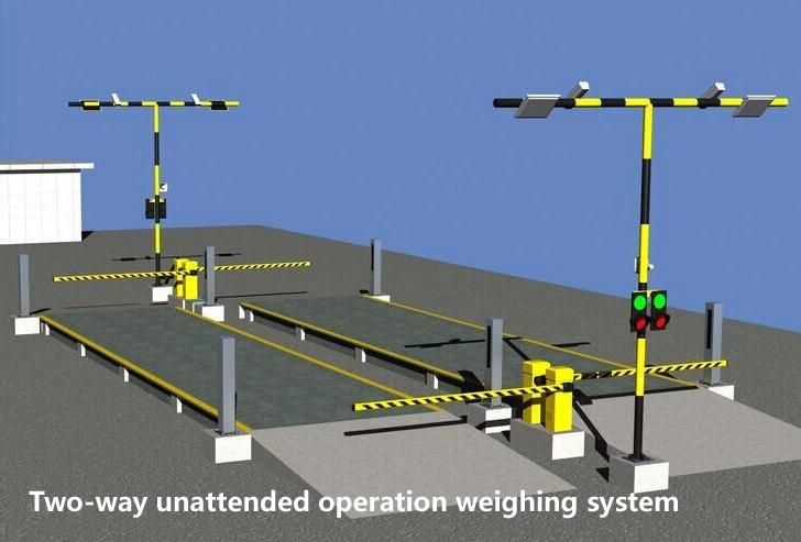 Digital Scs-100t Weighbridge Scales with a Steel Platform on Surface Foundation