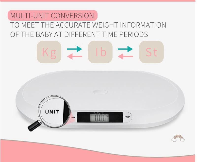 20kg New Pink Electronic Baby Scale