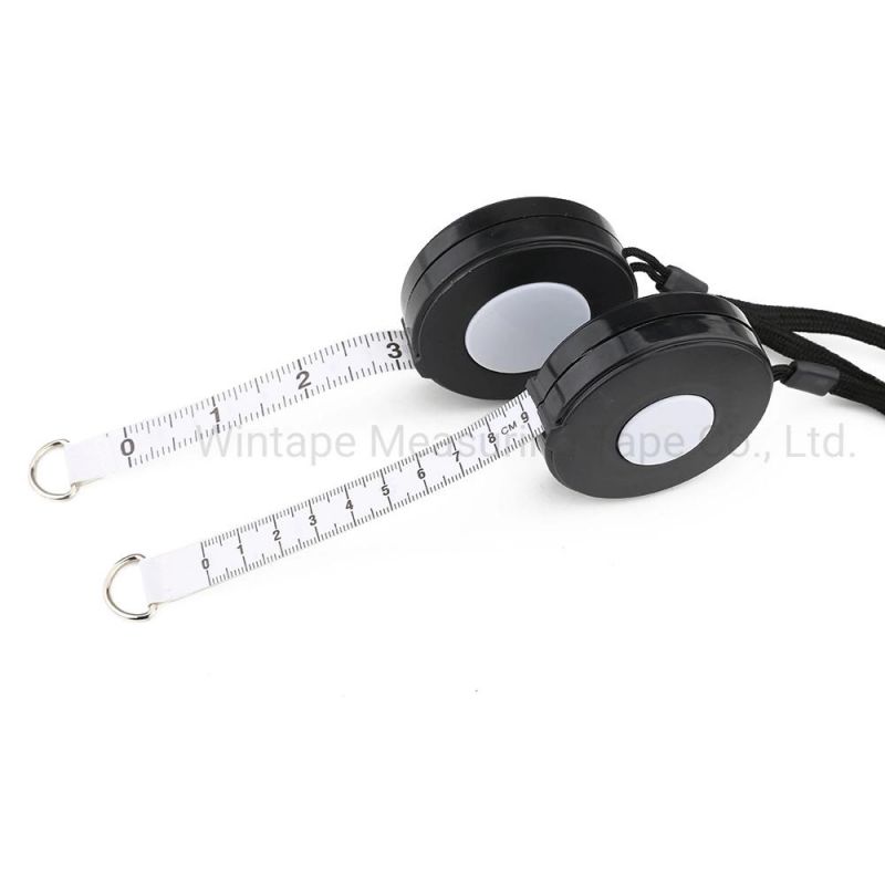 80inch Round Black Retractable Sewing Measuring Tape Rt-123