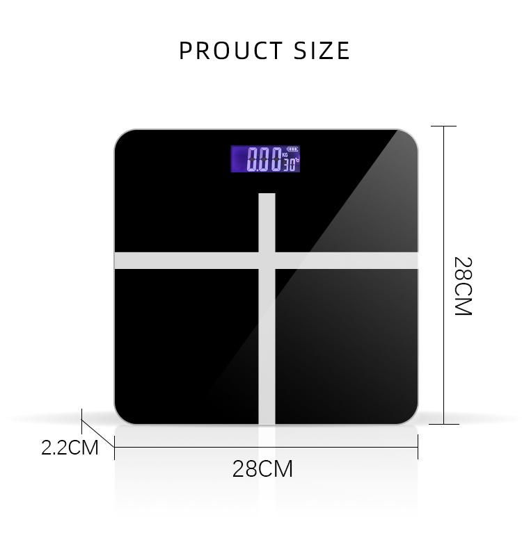 Amazon Glass Black Body Fat Weighing Scale 180kg