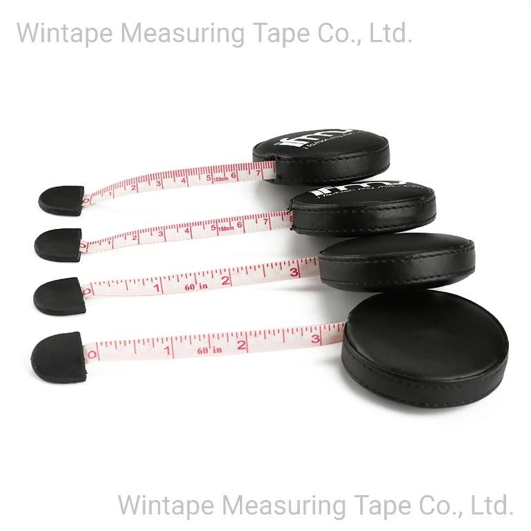 High Quality PU Leather Custom Brand Retractable Elastic Measuring Tape (RT-129)