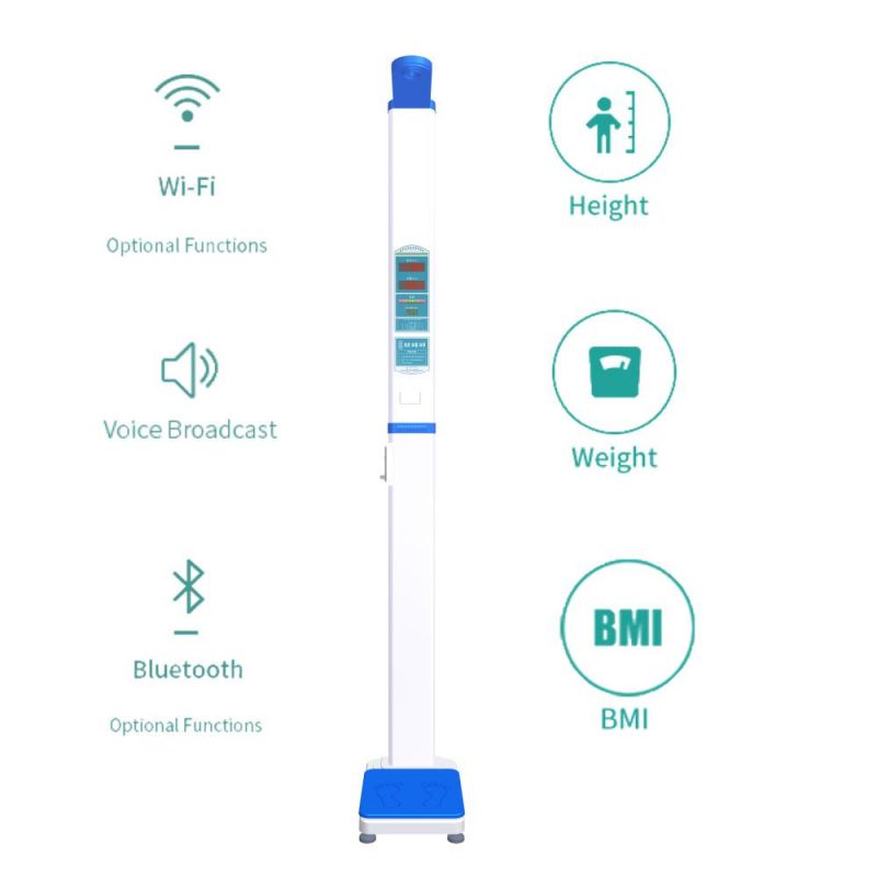 Pharmacy Digital Coin Operated Weight and Height Balance for Human Use