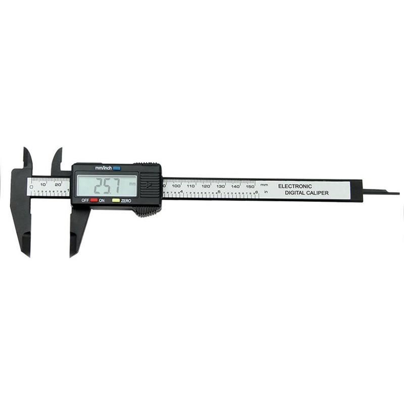 150mm 6" LCD Digital Electronic Carbon Fiber Vernier Caliper Gauge Micrometer Electronic Measuring Hand Tool Set Free Shipping