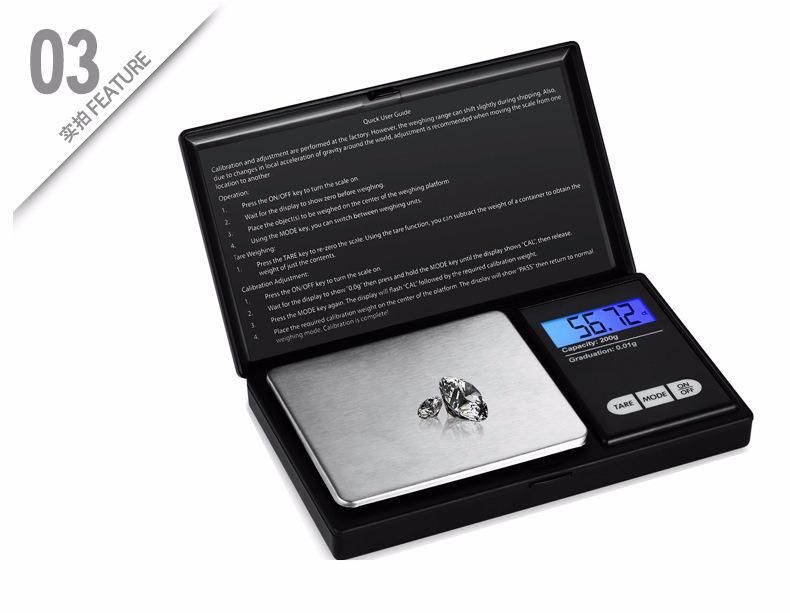 Weigh Scales Black Blade Series Bl-100-Blk Digital Pocket Scale, 500 by 0.1 G (BRS-PS02)