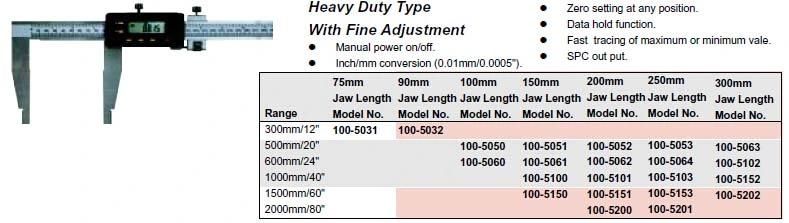 Heavy Duty Electronic Digital Vernier Caliper, with Fine Adjustment