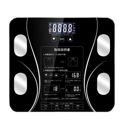 CE New Large Va Display ITO Digital Heart Rate USB Charge Baby Mode Smart Body Fat Scale with APP