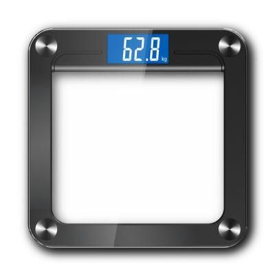 Digital Bathroom Scale with LCD Display and Transparent Tempered Glass