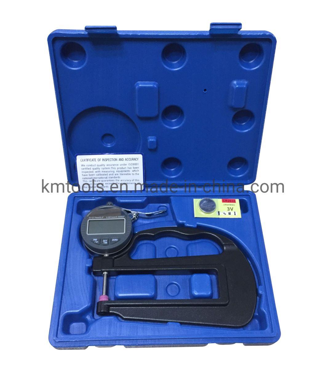 0-12.7mm/0-0.5′ ′ Digtal Thickness Gauge with 120mm Measuring Depth