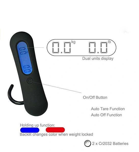 50kg Weight Portable Electronic Travel Hanging Luggage Weighing Scale