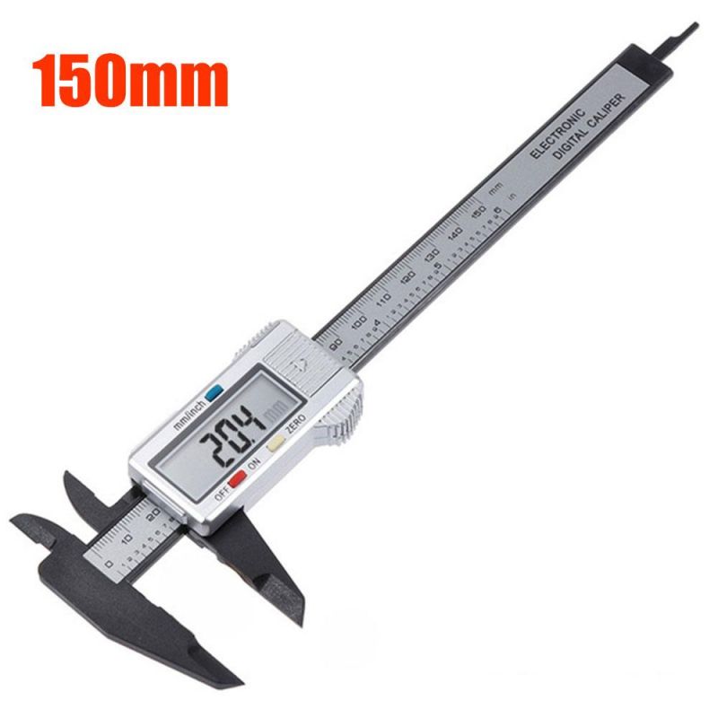 6 Inch Electronic Vernier Caliper Alloy Woodworking Drilling Micrometer Digital Ruler Measuring