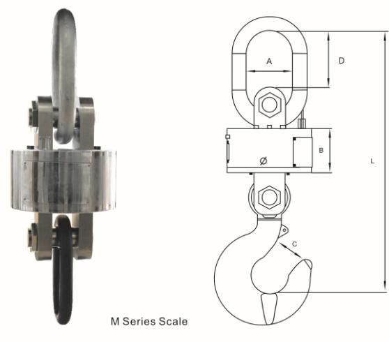 Wireless Crane Scale with High Accuracy and Score Board (B&M series)