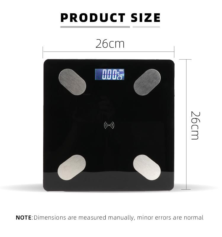 Body Fat Scale Smart Wireless Digital Bathroom Weight Scale Body Composition Analyzer with Smartphone APP Bathroom