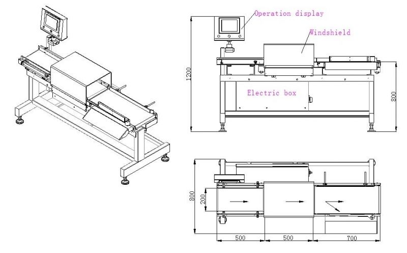 Biscuit / Snack Food Online Check Weigher /Check Weighing Machine