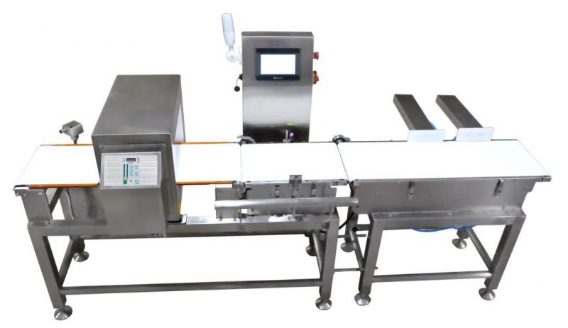 English-Chinese Operation Interface Online Checkweigher with Metal Detector