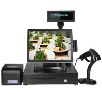 15 Inch All in One Touch Screen PC/ POS Cashier Payment Machine Capacitive Screen