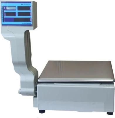 New Design 30 Kg Printing Label Weighing System Cash Register Scale for Supermarket and Retailer