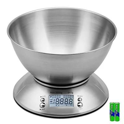 with Room Temperature and Timer LCD Digital Stainless Kitchen Scale