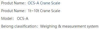 1t~10t LED Industrial Weighing Crane Scale with Rechargeable Battery Remote Controller Calibration