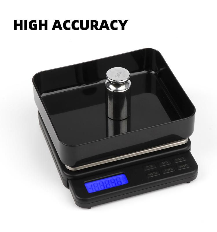 Dual Range 1000g/0.01g 2000g/0.1g Precision Electronic Pocket Jewelry Scale Diamond