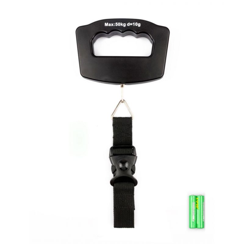 Capacity 50kg Black Portable Electronic Digital Weighing Luggage Hanging Scale