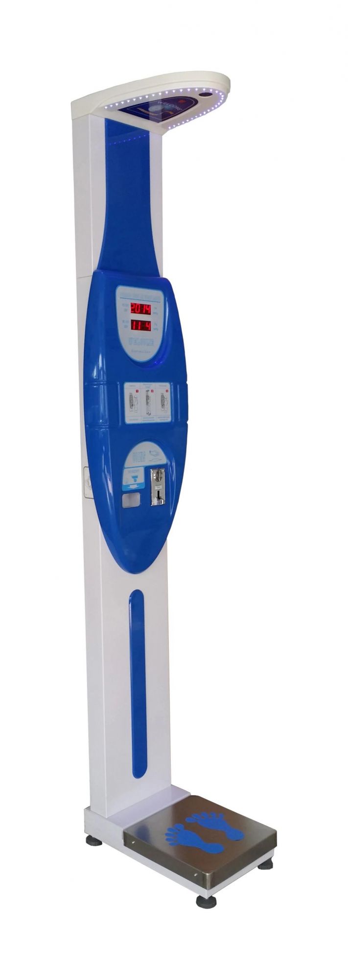 Coin-Operated Electronic Body Scale Multi-Functional Digital Height/Weight/BMI Body Scale Vending Machine Model: Hgm-800