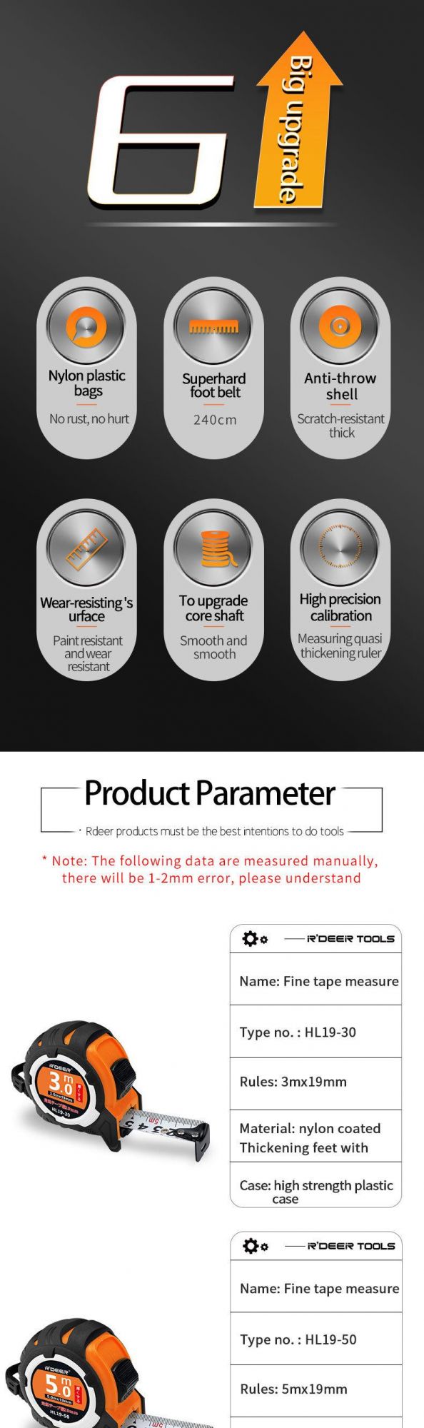 Nylon Coated and Thickened Tape Measure