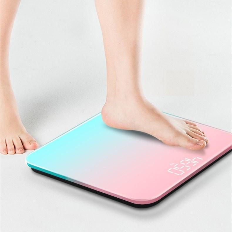 Hot Sales Scale Body Fat Scale with R30 High Tempered Glass Platform LED Hidden Screen Displays Compliant for CE, RoHS