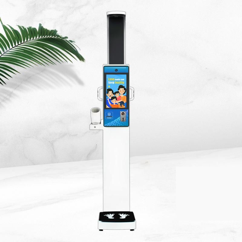 Hot Sale Custom Supporting Height and Weight Machine Body BMI Scale Machine with 19 Inch Ads Screen