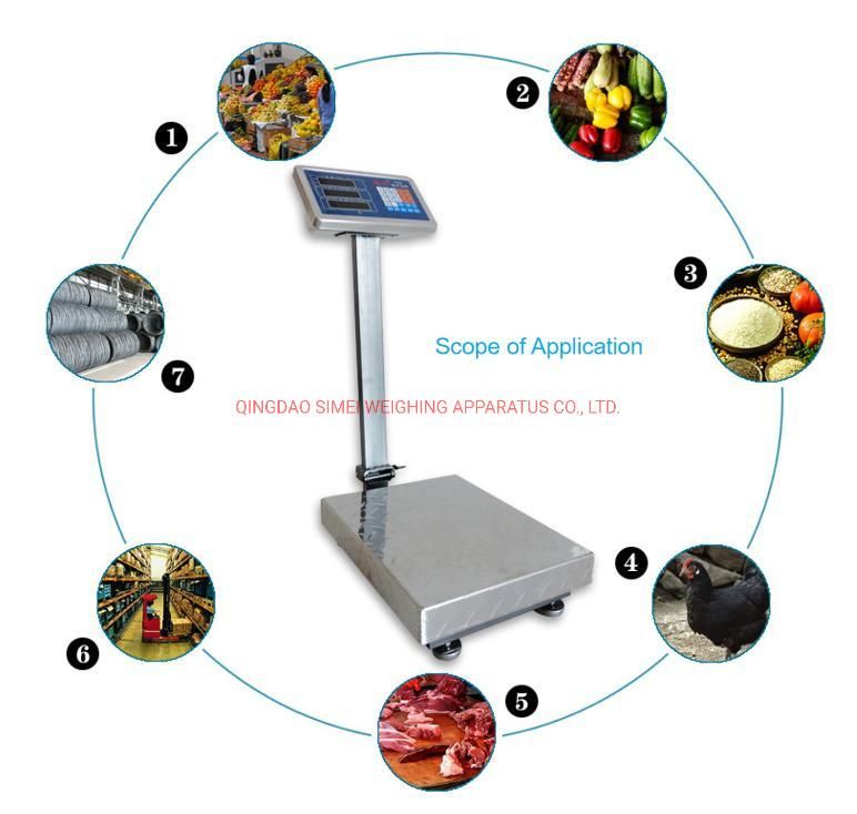 Weight Stainless Steel Price Indicator Carbon Steel Frame Platform Scale