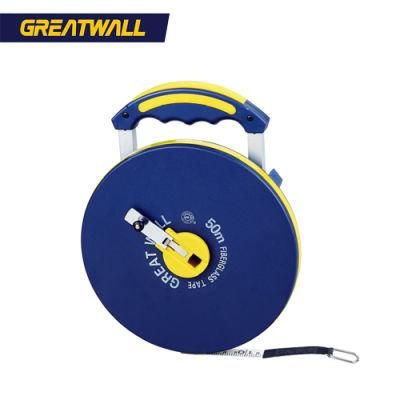 30m/50m Round ABS Case with Aluminum Handle Fiber Measuring Tape