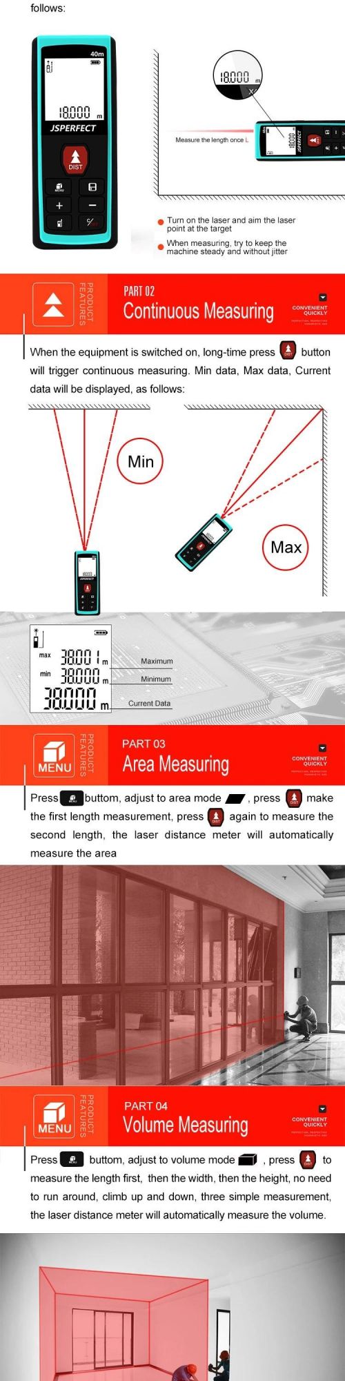 40m Cheap Laser Distance Finder Suppliers Measure