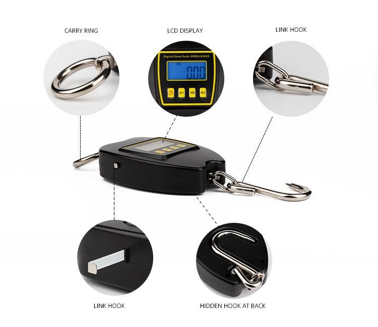 Wholesale Field Capacity 300kg Digital Hanging Fishing Scale