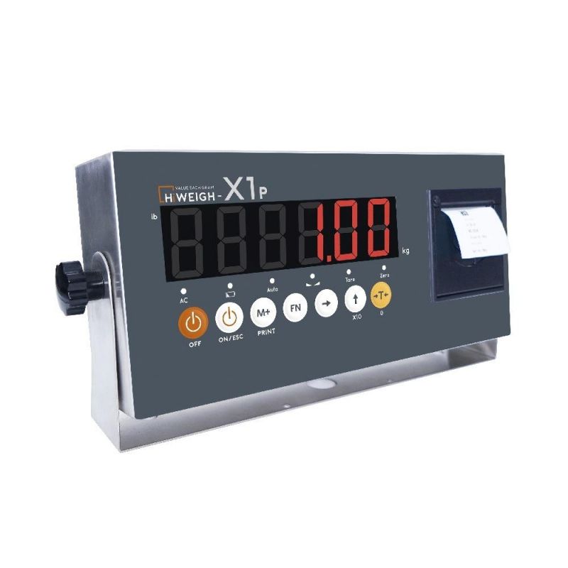 X1p Large LED Stainless Steel Weight Indicator Bulit in Printer