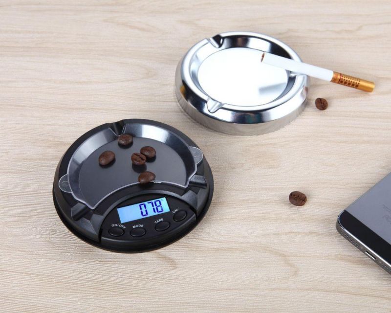 200g/0.01g Pocket Electrical Battery Ashtray Jewelry Scale Blue Backlight LCD Digital Scale