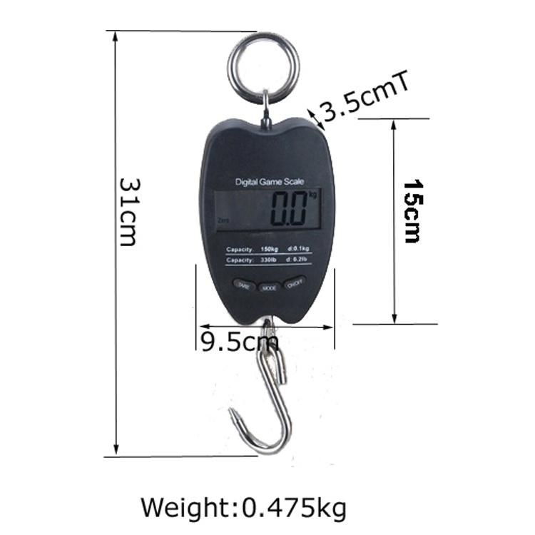 300kg Digital Hanging Luggage Fishing Weight Scale with Tape