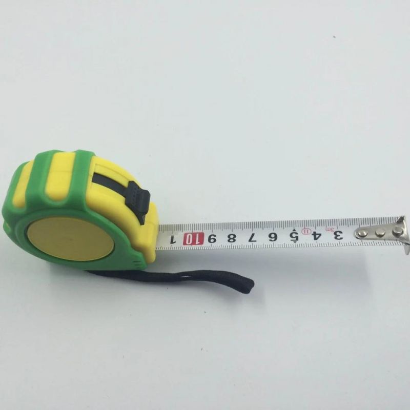 Green and Yellow ABS Tape Measure with Humanized Design