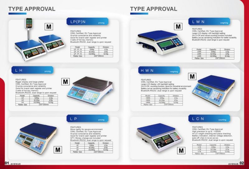 Digital Scales with Printer electronic Scales LCD/LED Screen Gwp