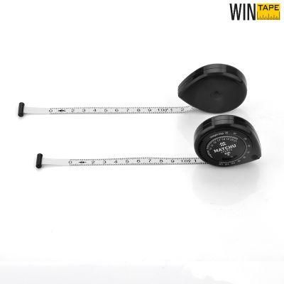 Black Water Drop Shaped Body Tape Measure with BMI Scale