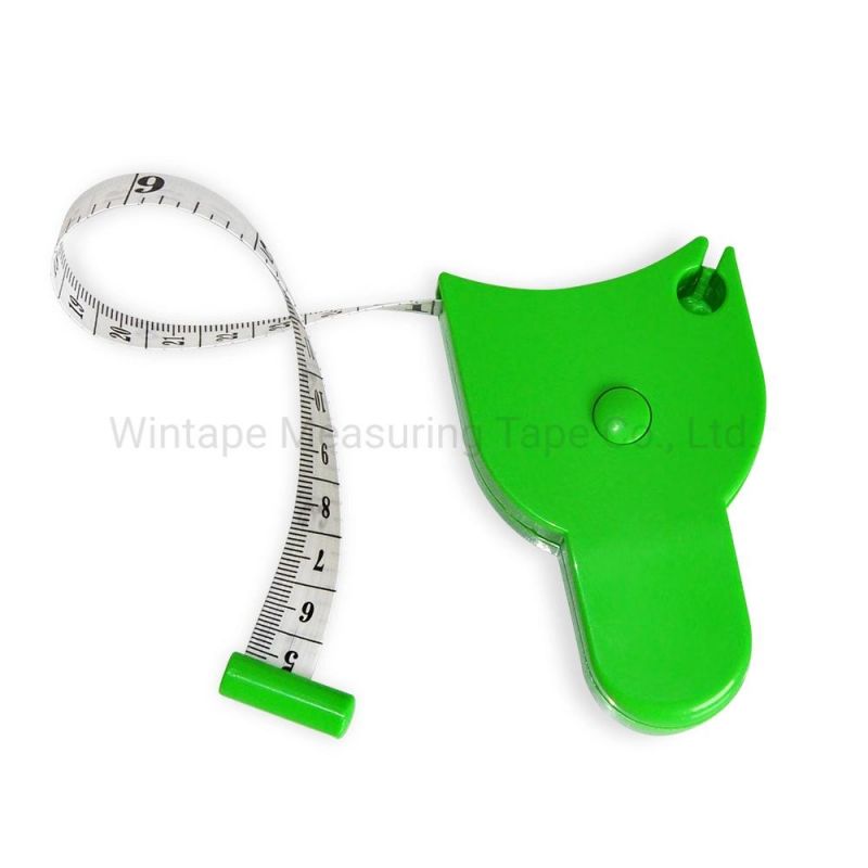 Custom Logo Automatic Flexible Green Waist Circumference Body Tape Measure