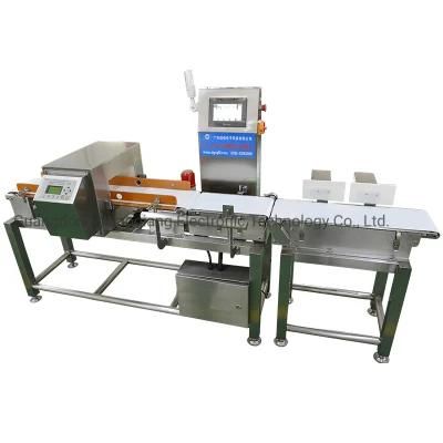 Food Production Line Metal Detector and Check Weigher Combo for Fresh Meat