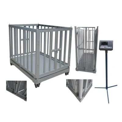 1000kg Electronic Scale with Fence Weighing Cattle Weighbridge Livestock Scale Animal Scale