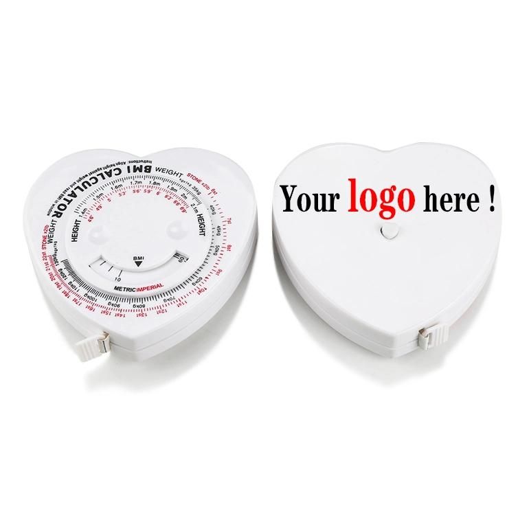 Heart Shaped Eco-Friendly Custom Tape Measure Precision BMI Calculator Wheel